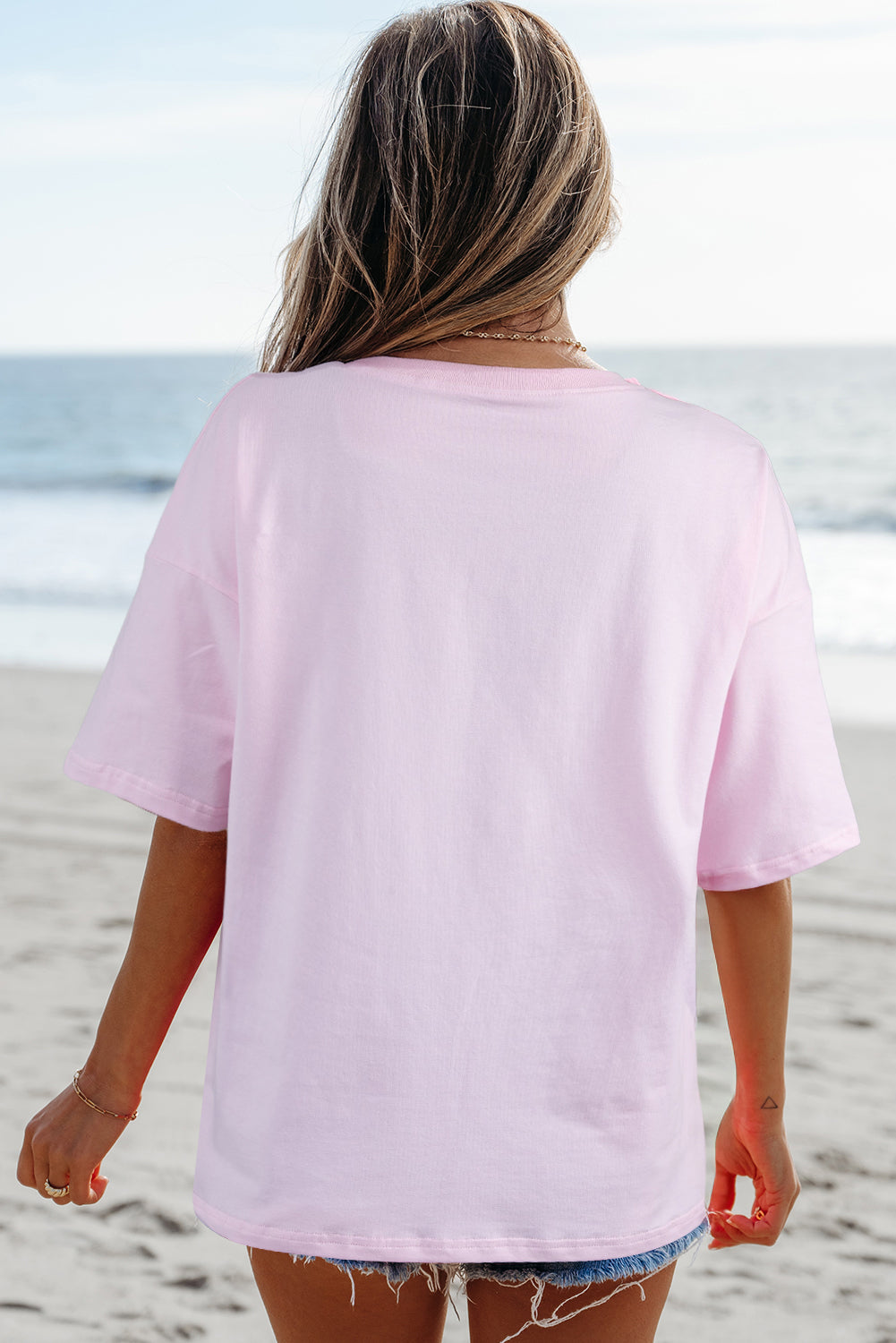 White Flag Bow Graphic Crewneck Tee
