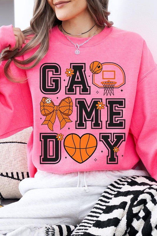 Basketball Game Day Graphic Plus Sweatshirt