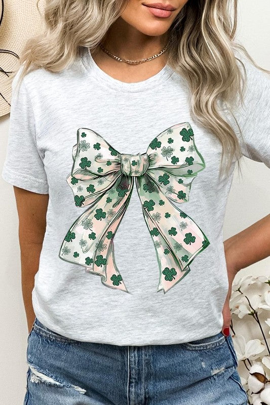 St Patrick's Day Coquette Bow Graphic Tee