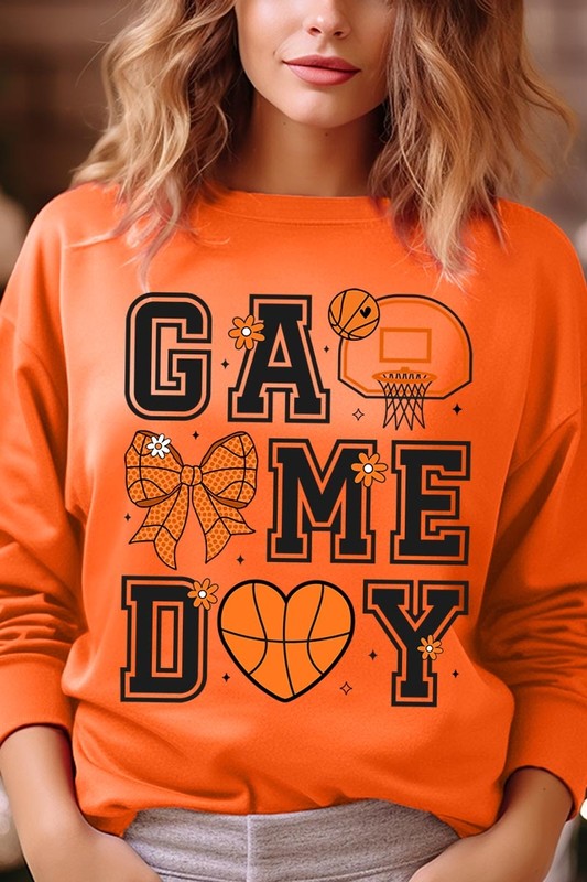 Basketball Game Day Graphic Plus Sweatshirt