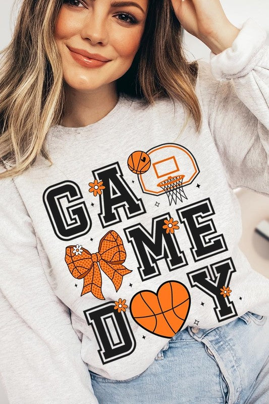 Basketball Game Day Graphic Plus Sweatshirt