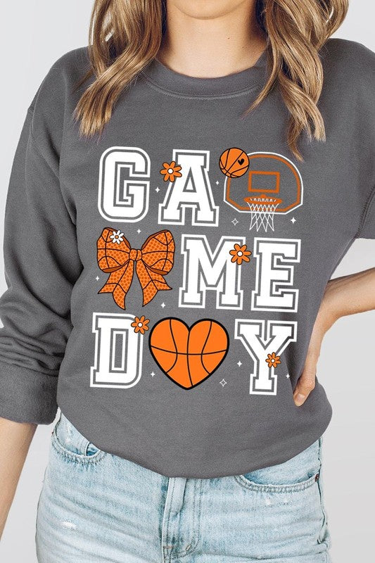 Basketball Game Day Graphic Plus Sweatshirt