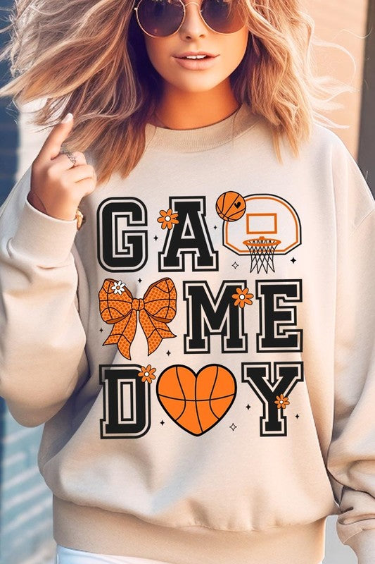 Basketball Game Day Graphic Plus Sweatshirt