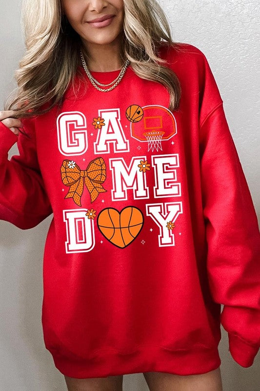 Basketball Game Day Graphic Plus Sweatshirt