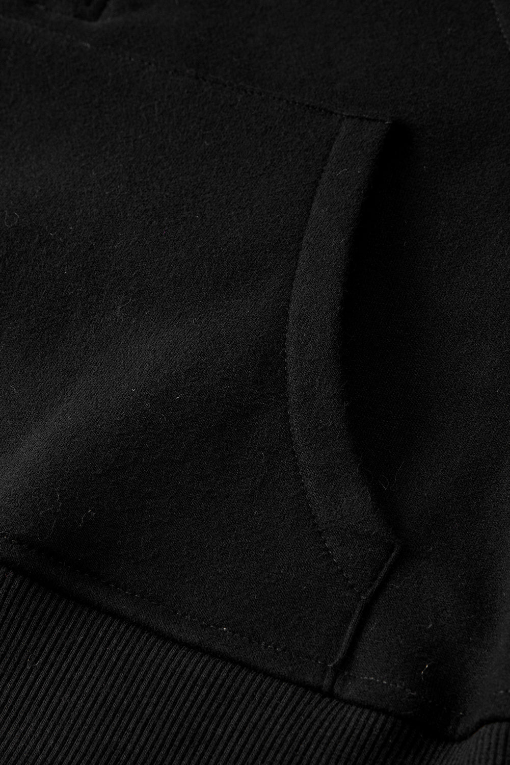 Bonbon Zip Up Stand Collar Ribbed Thumbhole Sleeve Sweatshirt