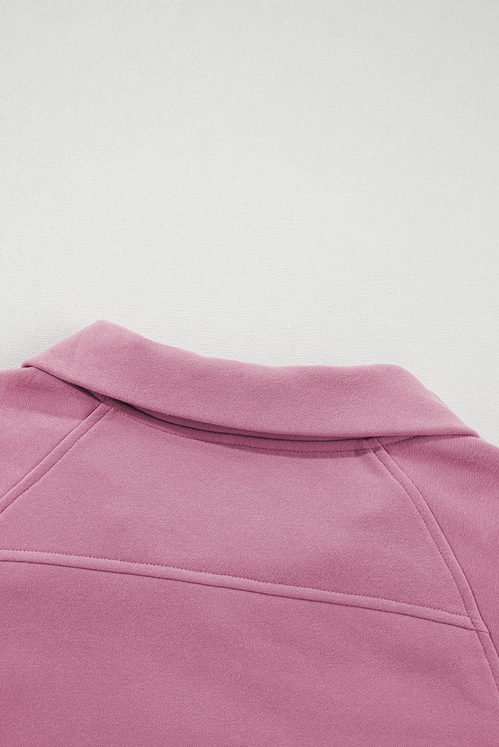 Bonbon Zip Up Stand Collar Ribbed Thumbhole Sleeve Sweatshirt
